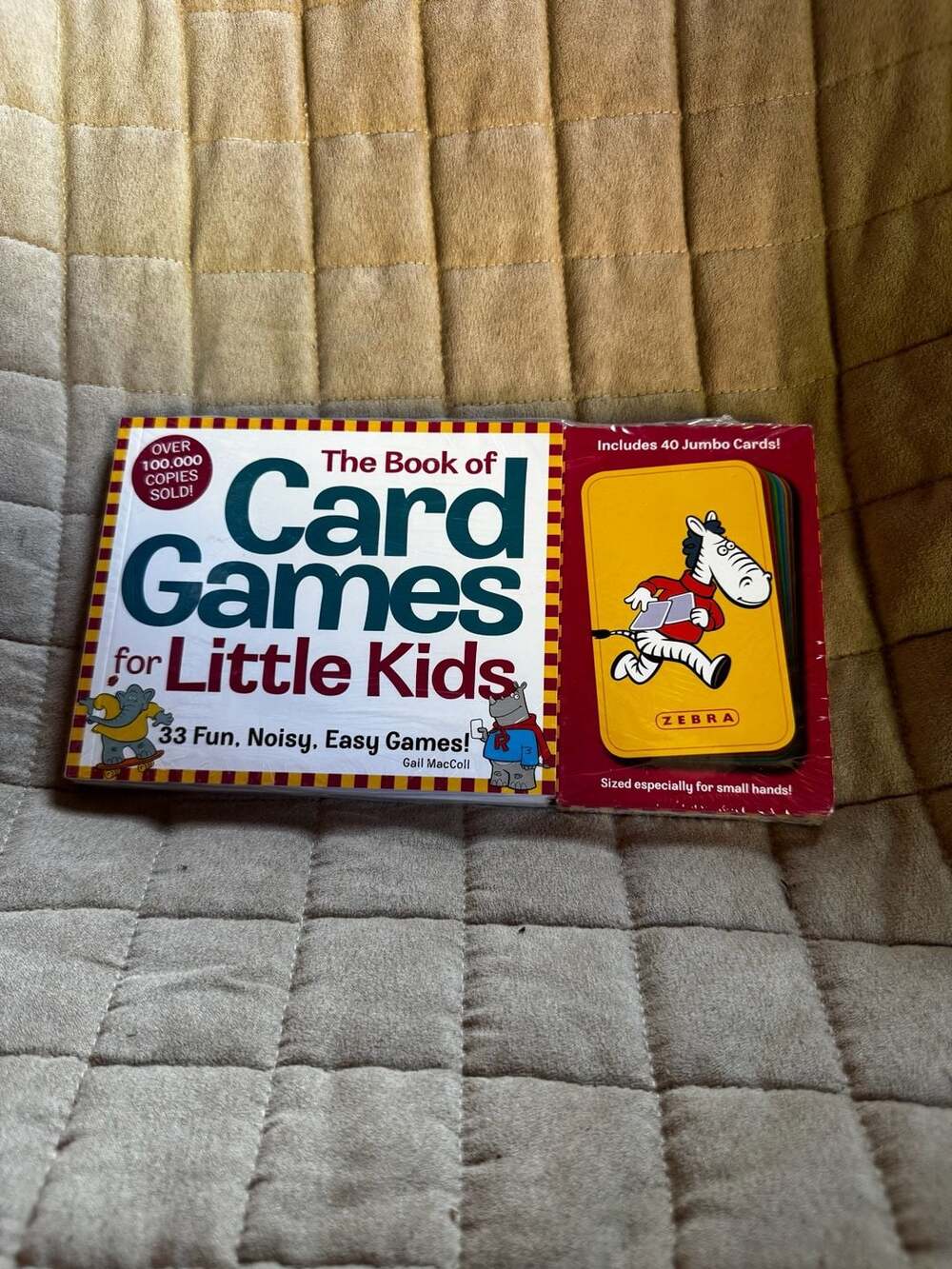The Book of Card Games for Little Kids by Gail MacColl w/ 40 Jumbo Animal Cards